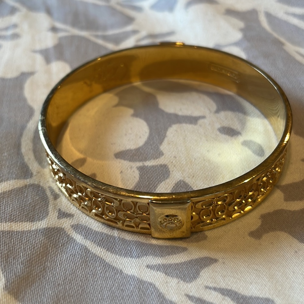 Coach Monogram Gold Bangle - Picture 2 of 2